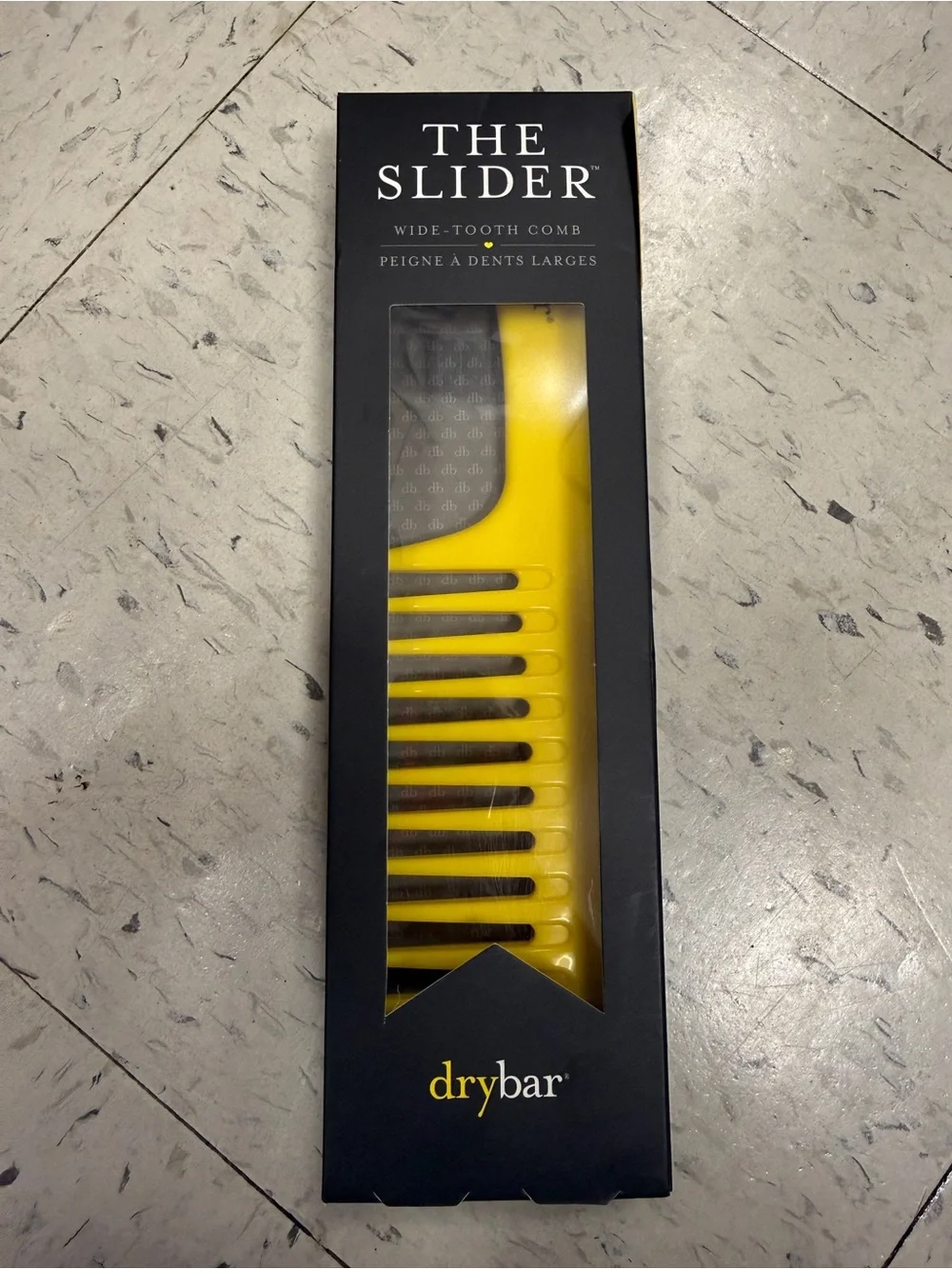 Drybar Yellow Wide-Tooth Slider Comb